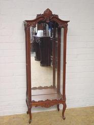 mahogany Louis XV display cabinet circa 1900