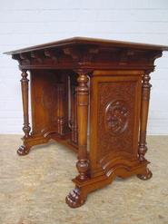 Walnut desk table signed by 