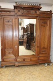 4 pc solid walnut Henri II bedroom 19th century