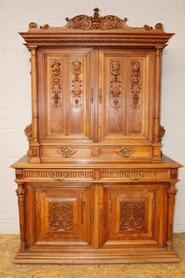 walnut Henri II cabinet 19th century