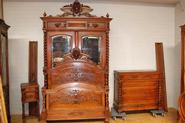 4pc walnut barley twist bedroom 19th century