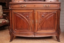 Art Nouveau style Bedroom in Walnut, France 1900