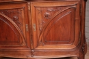 Art Nouveau style Bedroom in Walnut, France 1900