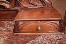 Art Nouveau style Bedroom in Walnut, France 1900