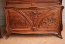 Art Nouveau style Bedroom in Walnut, France 1900