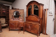 4pc Art nouveau bedroom in walnut