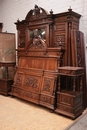 Renaissance style Bedroom in Walnut, France 19th century