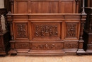 Renaissance style Bedroom in Walnut, France 19th century