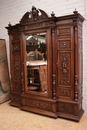 Renaissance style Bedroom in Walnut, France 19th century