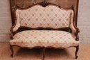 Louis XV style Parlor set in Walnut, France 19th century