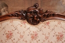 Louis XV style Parlor set in Walnut, France 19th century