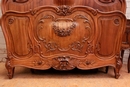 Louis XV style Bedroom in mahogany, France 19th century