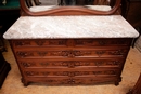 Louis XV style Bedroom in mahogany, France 19th century