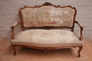 Louis XV style Sofa set in Walnut, France 19th century