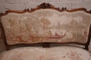 Louis XV style Sofa set in Walnut, France 19th century
