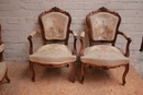 Louis XV style Sofa set in Walnut, France 19th century