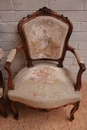 Louis XV style Sofa set in Walnut, France 19th century