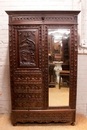 Breton style Bedroom in Oak, France 19th century