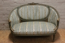 Louis XVI style Sofa set in paint wood, France 19th century