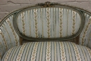 Louis XVI style Sofa set in paint wood, France 19th century
