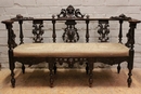 Renaissance style Salon set in Walnut, France 19th century