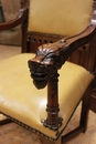 Gothic style Office set in Walnut, France 19th century