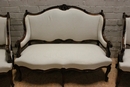 Louis XV style Sofa set in Walnut, France 19th century