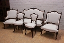 Louis XV style Sofa set in Walnut, France 19th century