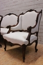 Louis XV style Sofa set in Walnut, France 19th century