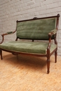 Louis XVI style sofa set in Walnut, France 19th century