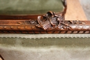 Louis XVI style sofa set in Walnut, France 19th century