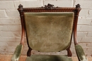 Louis XVI style sofa set in Walnut, France 19th century