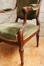 Louis XVI style sofa set in Walnut, France 19th century