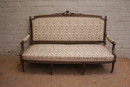 Louis XVI style Sofa set in Walnut, France 1900