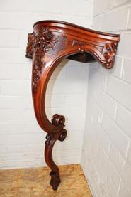 Mahogany corner wall console 19th century