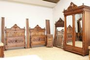 5pc walnut renaissance quality bedroom 19th century