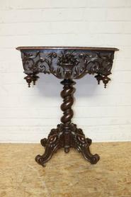 Oak hunt plant stand 19th century