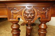 Walnut renaissance center table 19th century