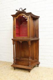 Walnut Louis XVI display cabinet 19th century