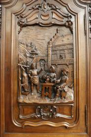 Walnut Louis XV cabinet 19th century