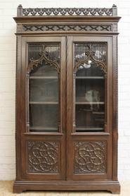 Oak Gothic Bookcase 19th century