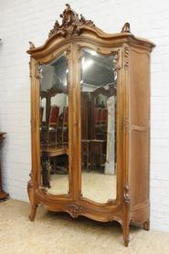 Walnut Louis XV bombay Armoire 19th century