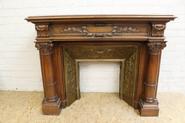 Walnut fire mantle 19th century