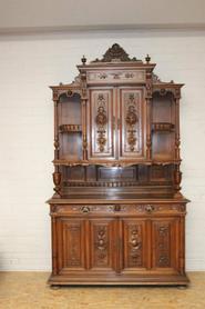 Walnut Henri II cabinet