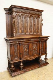 Walnut renaissance cabinet 19th century