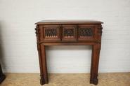 oak gothic fire mantle 19th century