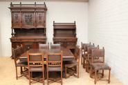 15 PC. WALNUT HENRI II DINING SET