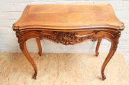 Walnut Louis XV game table 19th century