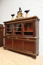 6 door mahogany and bronze bookcase 19th century