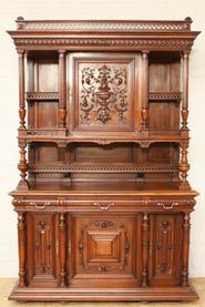 Walnut Henri II cabinet 19th century